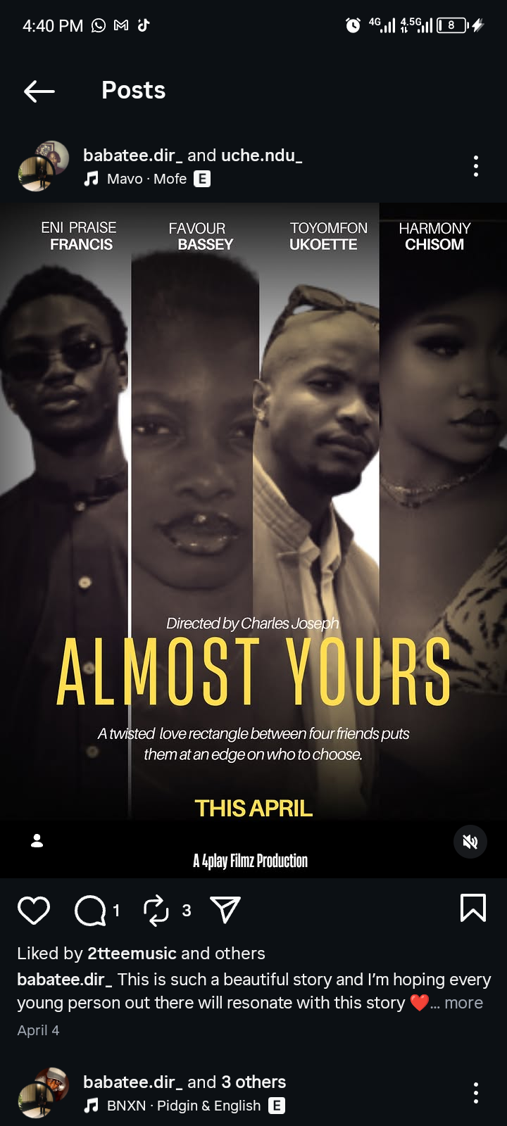 ALMOST YOURS || Short Nigerian Love Story (2026) official poster on Minflix